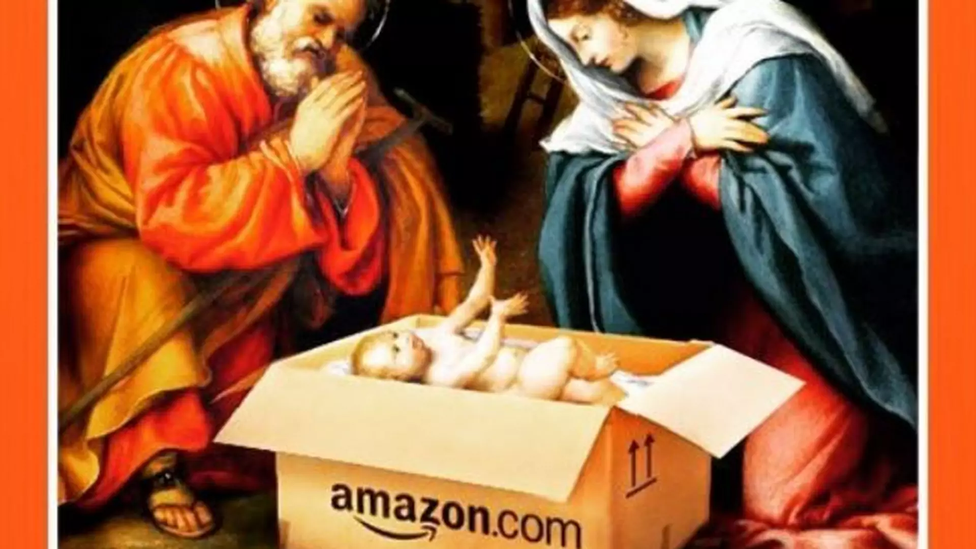 Przesyłka z Jezuskiem od Amazona. Popularny dziennik pokazuje święta w krzywym zwierciadle