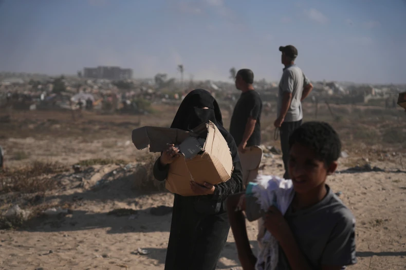 Gaza, Rafa, podela humanitarne pomoći