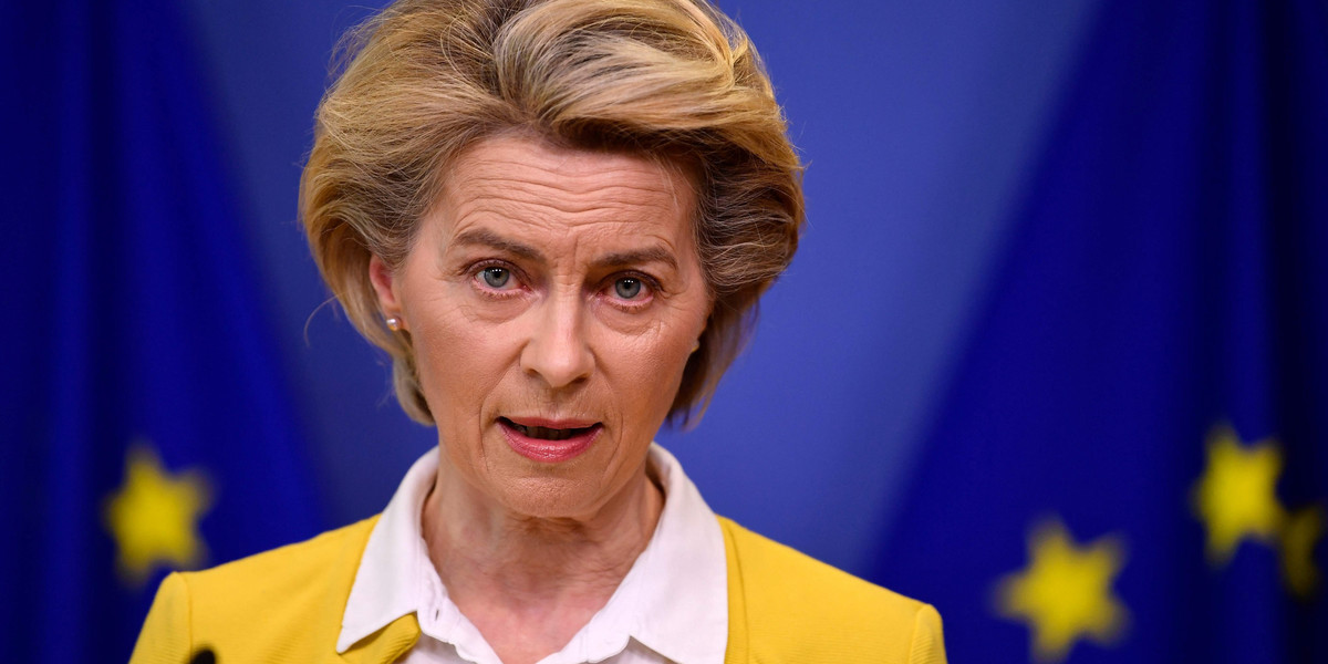 Przewodnicząc Komisji Europejskiej Ursula von der Leyen. 