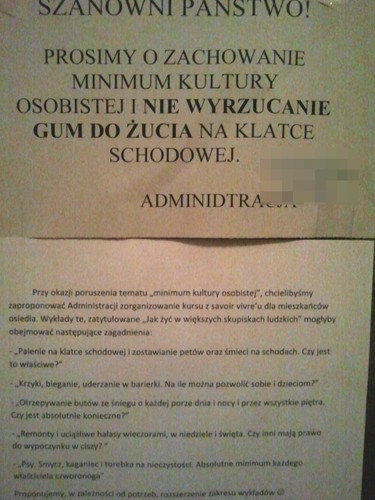 Ogłoszenie sąsiedzkie