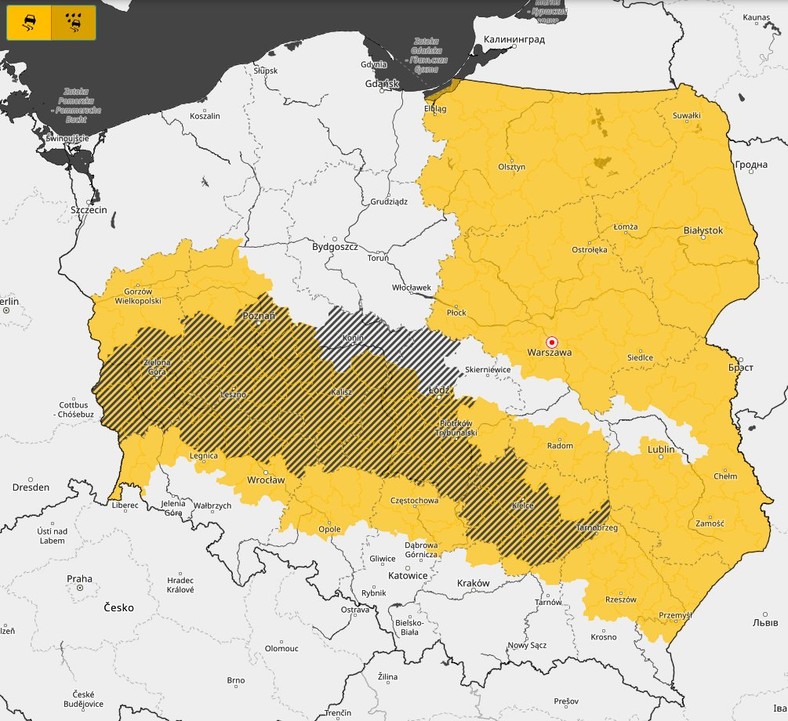 W wielu regionach nadchodząca noc przyniesie śliskie drogi i chodniki