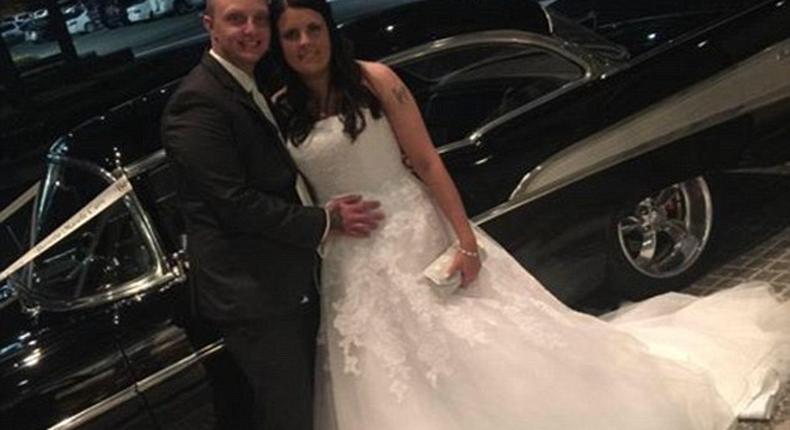 Newlyweds Tenille and Adam Bradley were celebrating their wedding when a man got into an argument with some of the guests and tried to run some of them over - including the bride