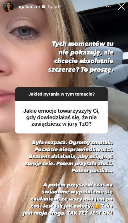 Agnieszka Kaczorowska-Pela na Instagramie