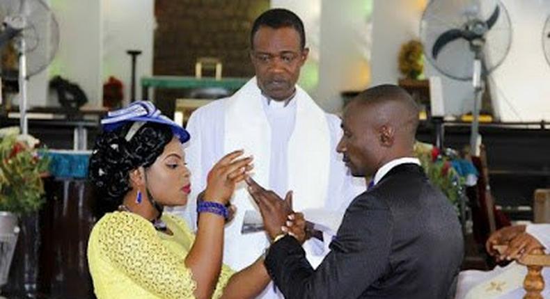 Anglican church forces bride to wear yellow wedding gown for getting pregnant 