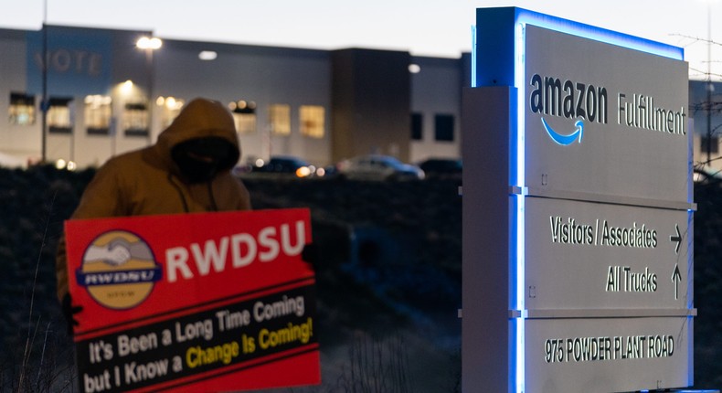 Amazon workers in Bessemer, Alabama, voted against forming a union, but the Retail, Wholesale and Department Store Union, under which they would have unionized, challenged the results.
