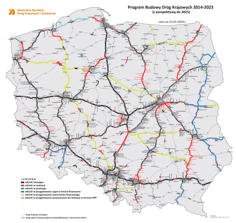 Mapa dróg szybkiego ruchu w Plsce