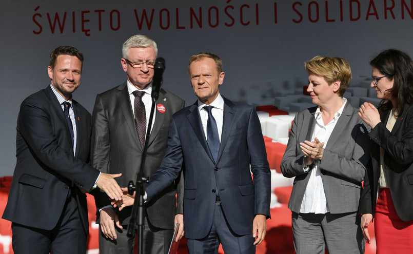 Rafał Trzaskowski, Jacek Jaśkowiak, Donald Tusk, Hanna Zdanowska, Aleksandra Dulkiewicz