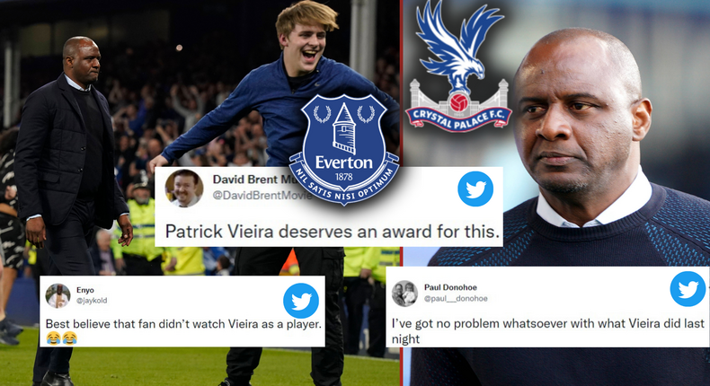 Social media reactions to Patrick Vieira's pitch-invader incident on Thursday night