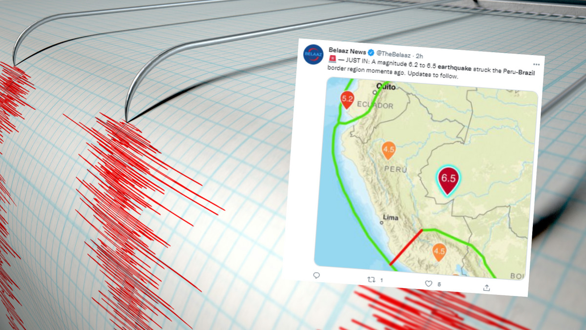 Brazylia. Silne trzęsienie ziemi nawiedziło pogranicze Peru i Brazylii