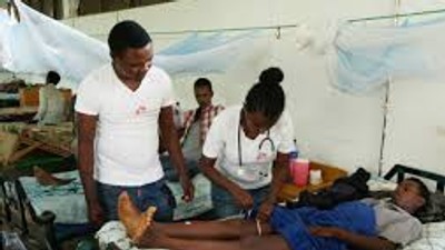 A snakebite victim receiving treatment at a hospital. [NAN]