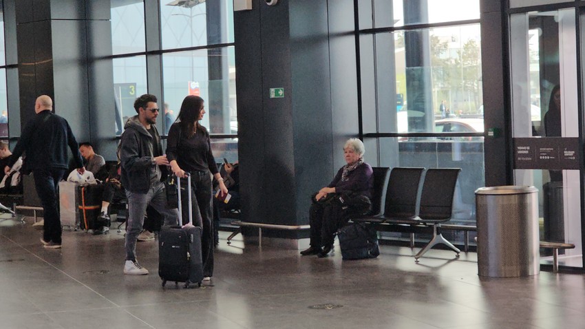 Sloboda Mićalović i Igor Đorđević na aerodromu