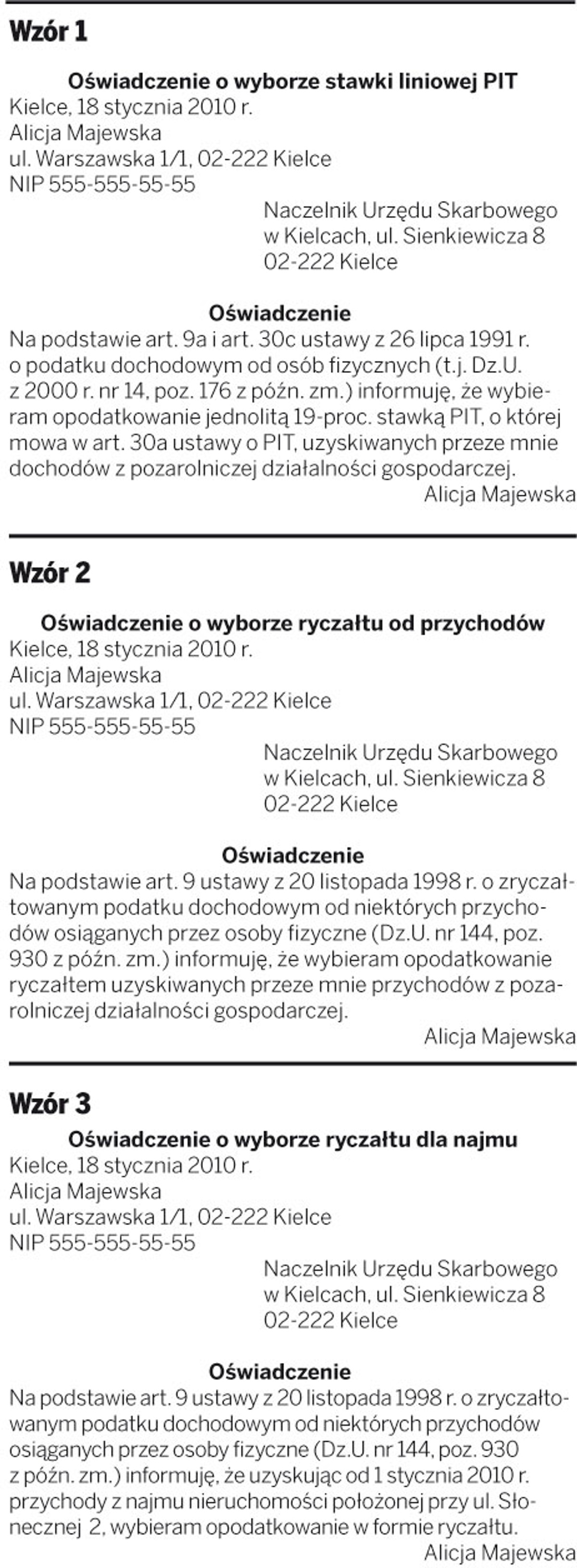 Wzory