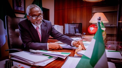 Femi Gbajabiamila resumes office as Chief of Staff to Tinubu. [Twitter:@femigbaja]