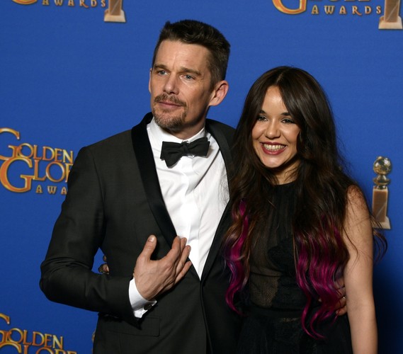 Złote Globy 2015 zza kulis: Ethan Hawke i Lorelei Linklater
