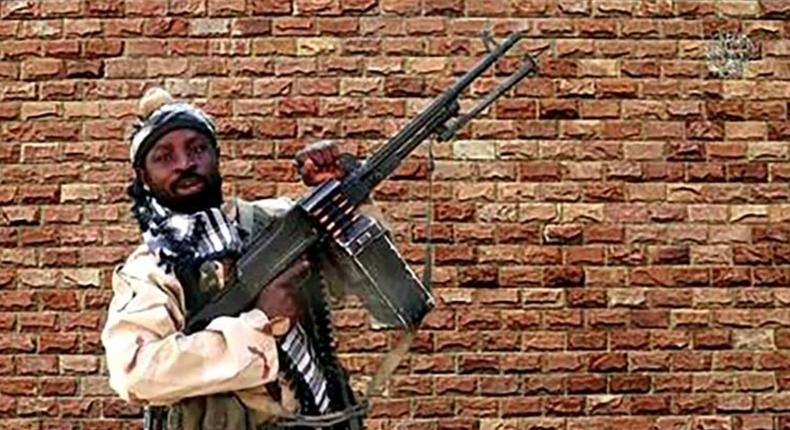 Firebrand Boko Haram faction leader Abubakar Shekau (pictured January 2018) said his fighters were responsible for a raid on the Nigerian military in a village near the Cameroon border