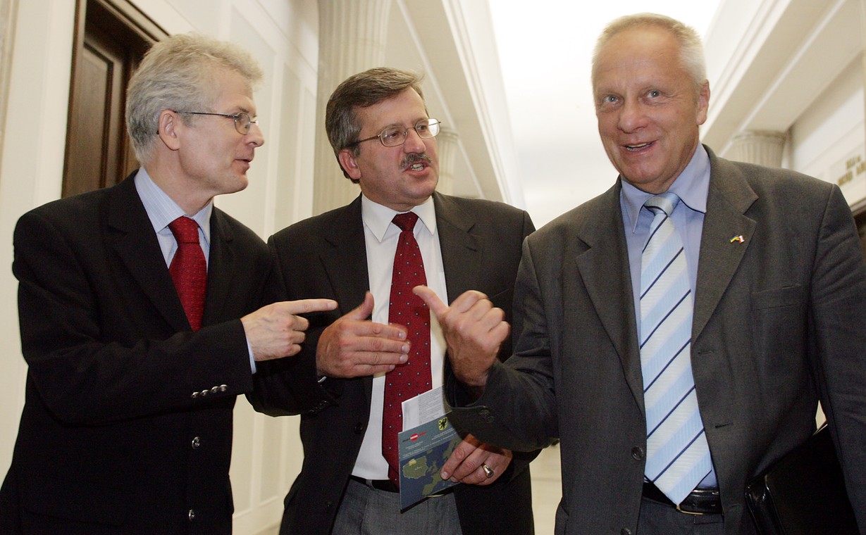  Politycy Platformy Obywatelskiej: Arkadiusz Rybicki, Bronisław Komorowski, Stefan Niesiołowski, 2006 rok