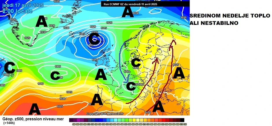 Sredinom nedelje znatno toplije, ali će biti nestabilno