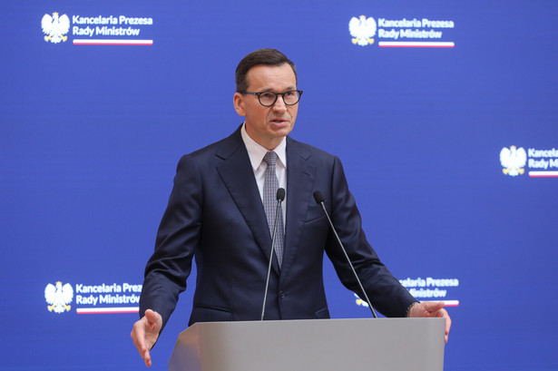 Warszawa, 09.06.2023. Premier Mateusz Morawiecki podczas konferencji prasowej po posiedzeniu Rady Ministrów, 9 bm. w siedzibie Kancelarii Prezesa Rady Ministrów w Warszawie. (sko) PAP/Paweł Supernak