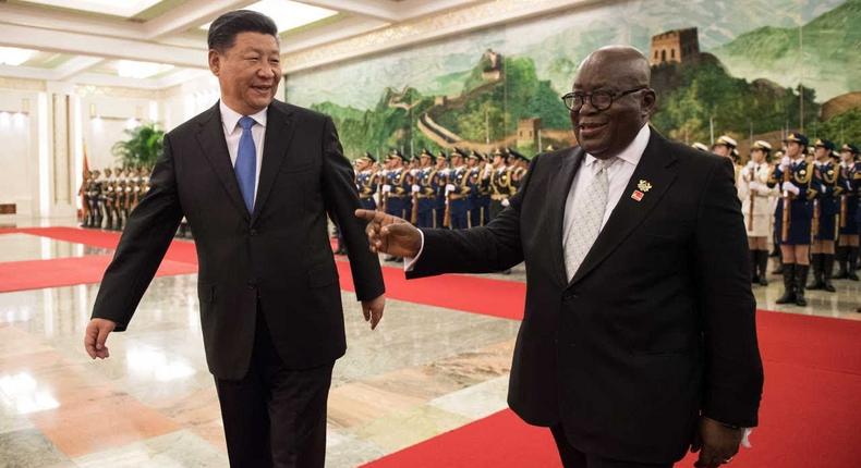 President Xi Jinping welcomes Akufo Addo to Beijing (Youtube/GNP TV)