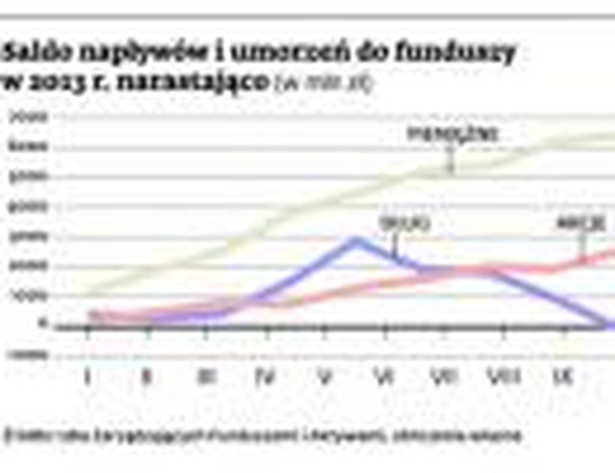 Saldo napływów i umorzeń do funduszu w 2013 r. narastająco