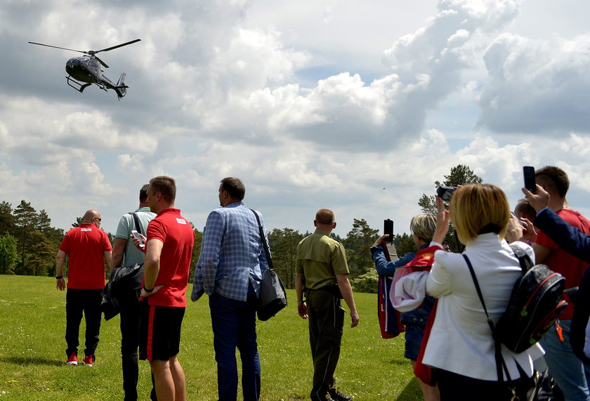 Robert Lewandowski helikopterem trafił na zgrupowanie w Arłamowie