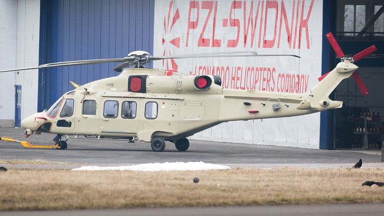 Zdjęcie wyprodukowanego dla Polski w Świdniku śmigłowca AW149.
