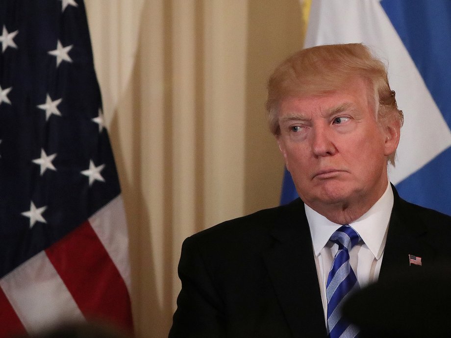 U.S. President Donald Trump hosts a Greek Independence Day celebration at the East room of the White House in Washington, U.S. March 24, 2017.