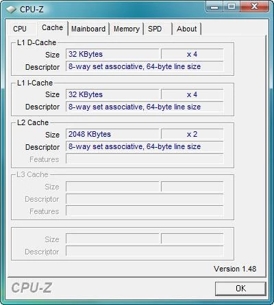 Informacje o procesorze z programu CPU-Z