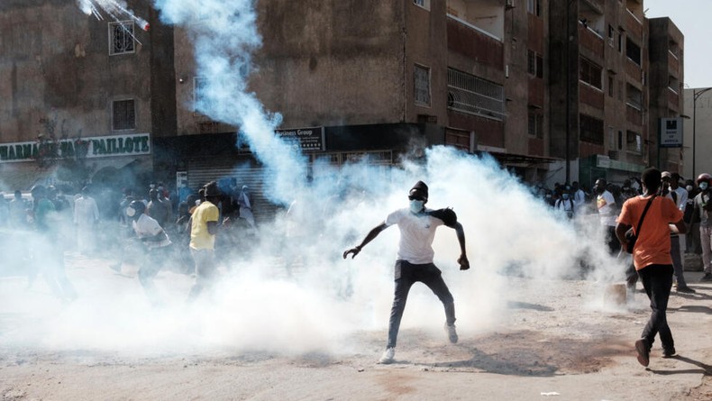 Protesters in Senegal