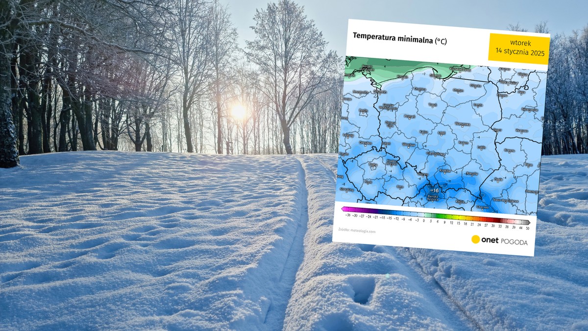 Po śnieżycach mróz ściśnie do -15 st. C, jednak fala zimna nie potrwa długo [Źródło: Onet]