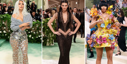 Tłum gwiazd na MET Gali. Kim Kardashian z talią osy, Cardi B z ogromnym trenem, Doja Cat w "mokrej sukience"