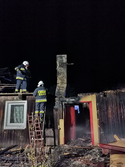 Pożar przy Topolowej w Sieradzu