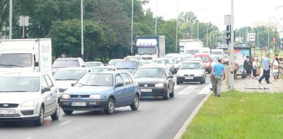 Przez kraksę stało centrum Łodzi