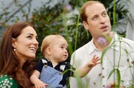 William i Kate Windsorowie z synkiem Georgem