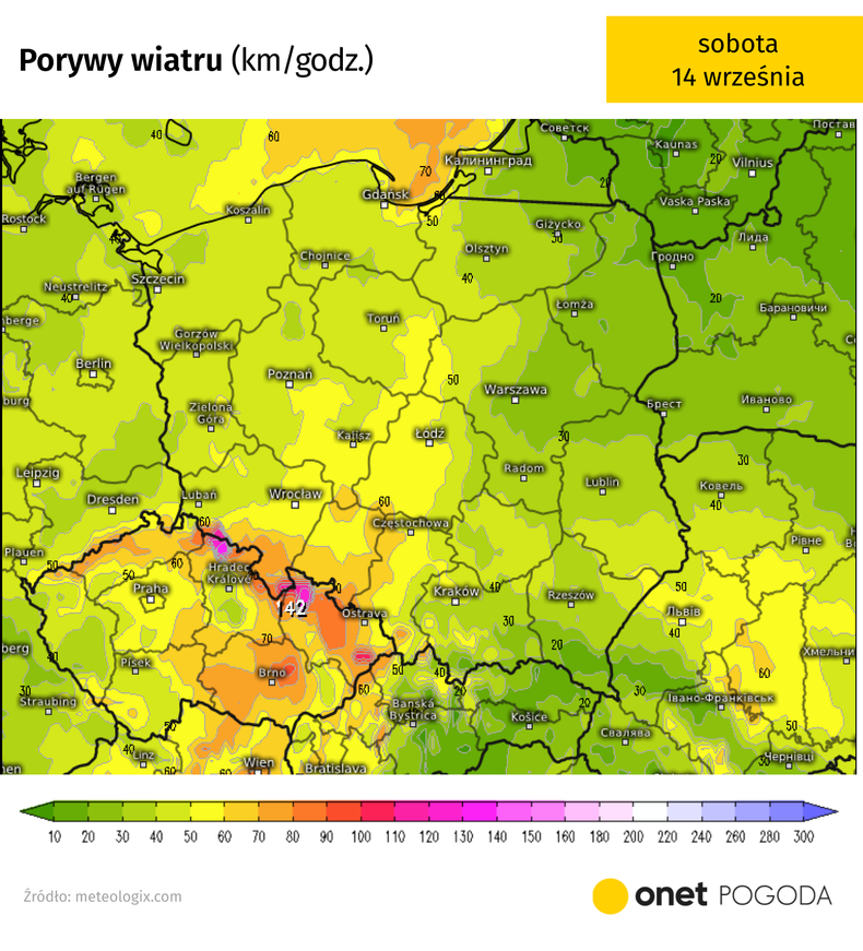 W sobotę dokuczał będzie bardzo silny wiatr