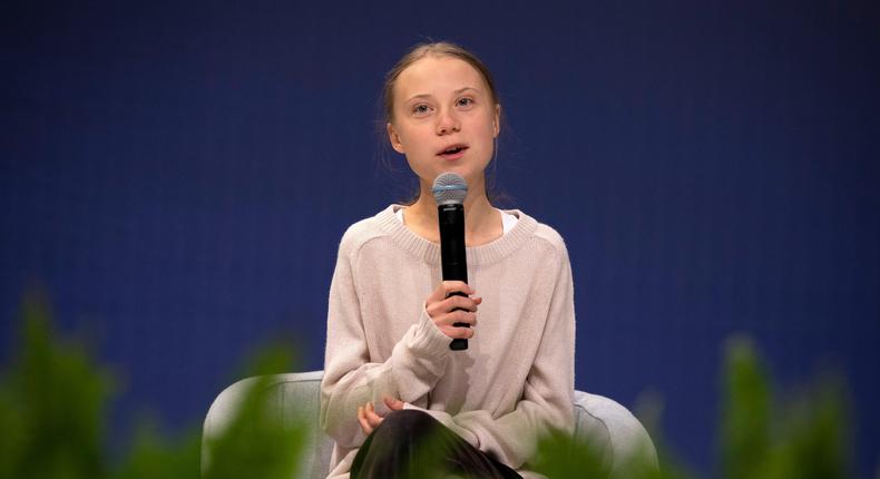 Swedish environment activist Greta Thunberg speaks during a conference with scientists at the COP25 Climate Conference on December 10, 2019 in Madrid, Spain.
