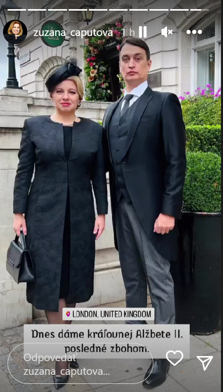 Prezidentka Zuzana Čaputová na pohrebe kráľovnej Alžbety II. 