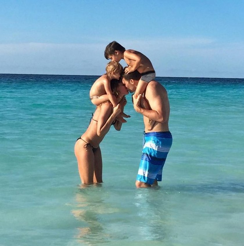 Gisele Bundchen i Tom Brady z dziećmi