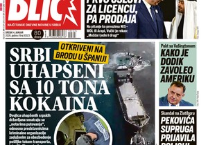 Blic naslovna strana za 14.1.