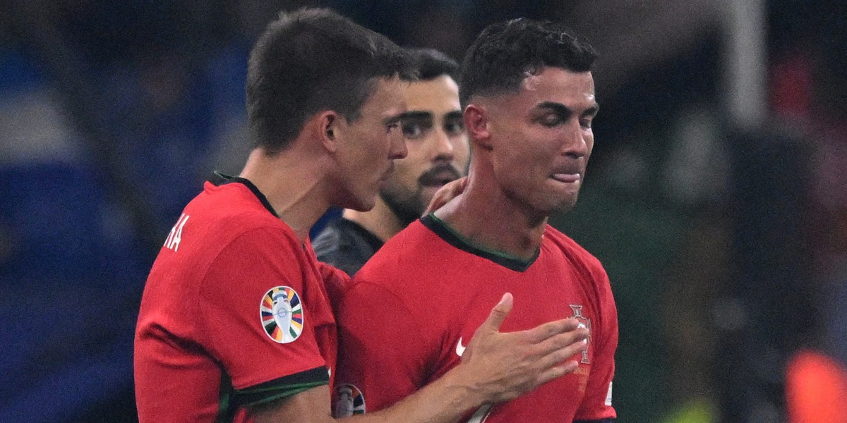 Cristiano Ronaldo płakał w meczu ze Słowenią.