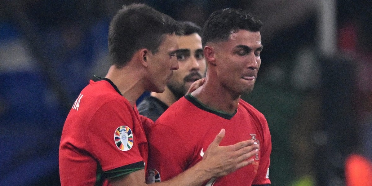 Cristiano Ronaldo płakał w meczu ze Słowenią.