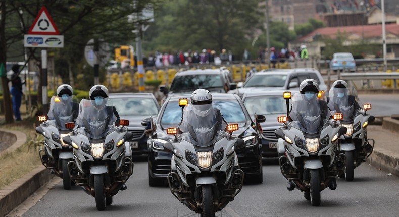 President Uhuru Kenyatta's convoy