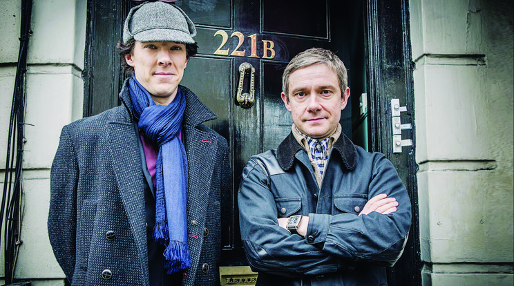 A Sherlock című sorozat sztárjai: Benedict Cumberbatch és Martin Freeman (Fotó: RAS-archív)