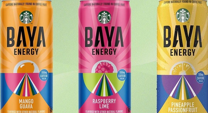 The drinks under the Starbucks BAYA Energy brand will be rolled out at Starbucks US stores from March 1.