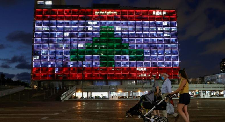 Even though Israel and Lebanon remain technically at war, the Tel Aviv city hall was lit up in the colours of the Lebanese national flag in solidarity with the people of Beirut after the catastrophic blast