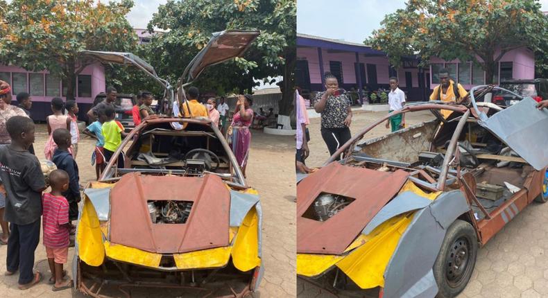 18-Year-old BECE graduate builds his own Car 