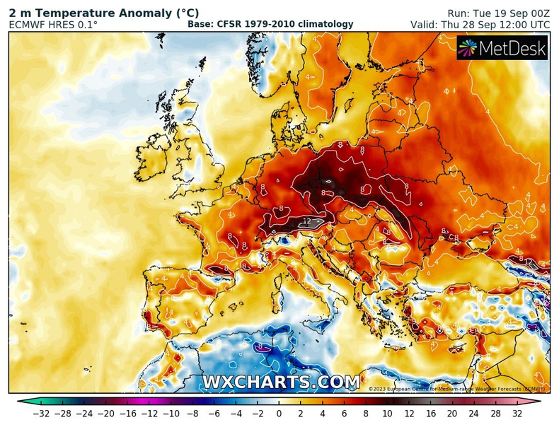 Temperatura znowu poszybuje do wyjątkowo wysokich wartości