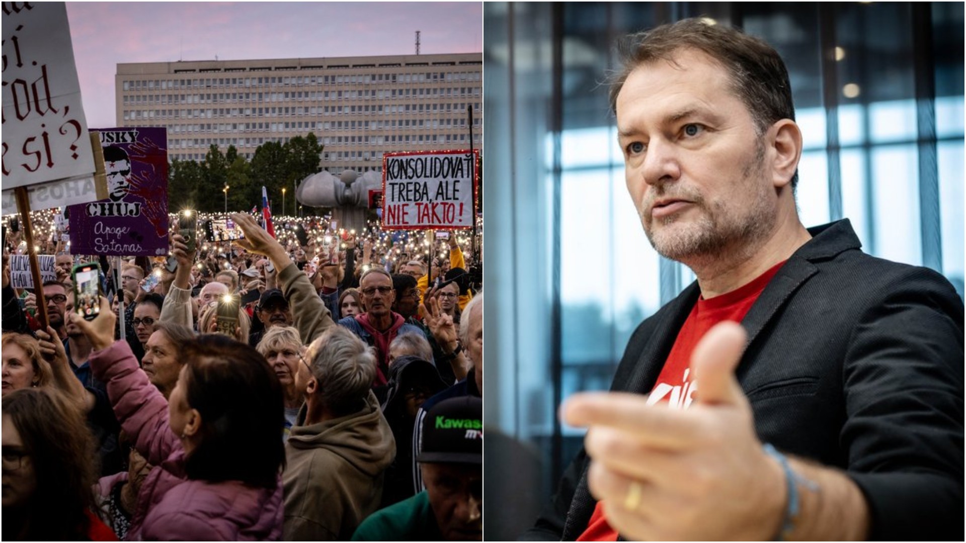 Opozičné protesty s Igorom Matovičom