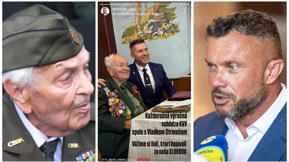 Vladimír Strmeň a Miroslav Suja, na spoločnej fotografii v strede