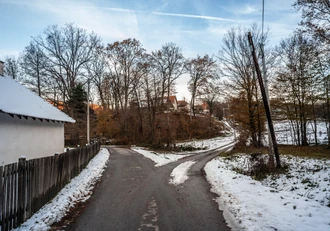 Kuće na selu - ilustracija